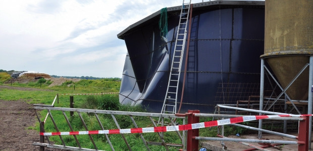 Mestopslag silo in Makkinga waarin in 2013 drie mensen omkwamen door H2S