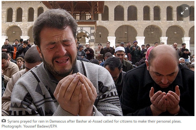 Syriers bidden om regen