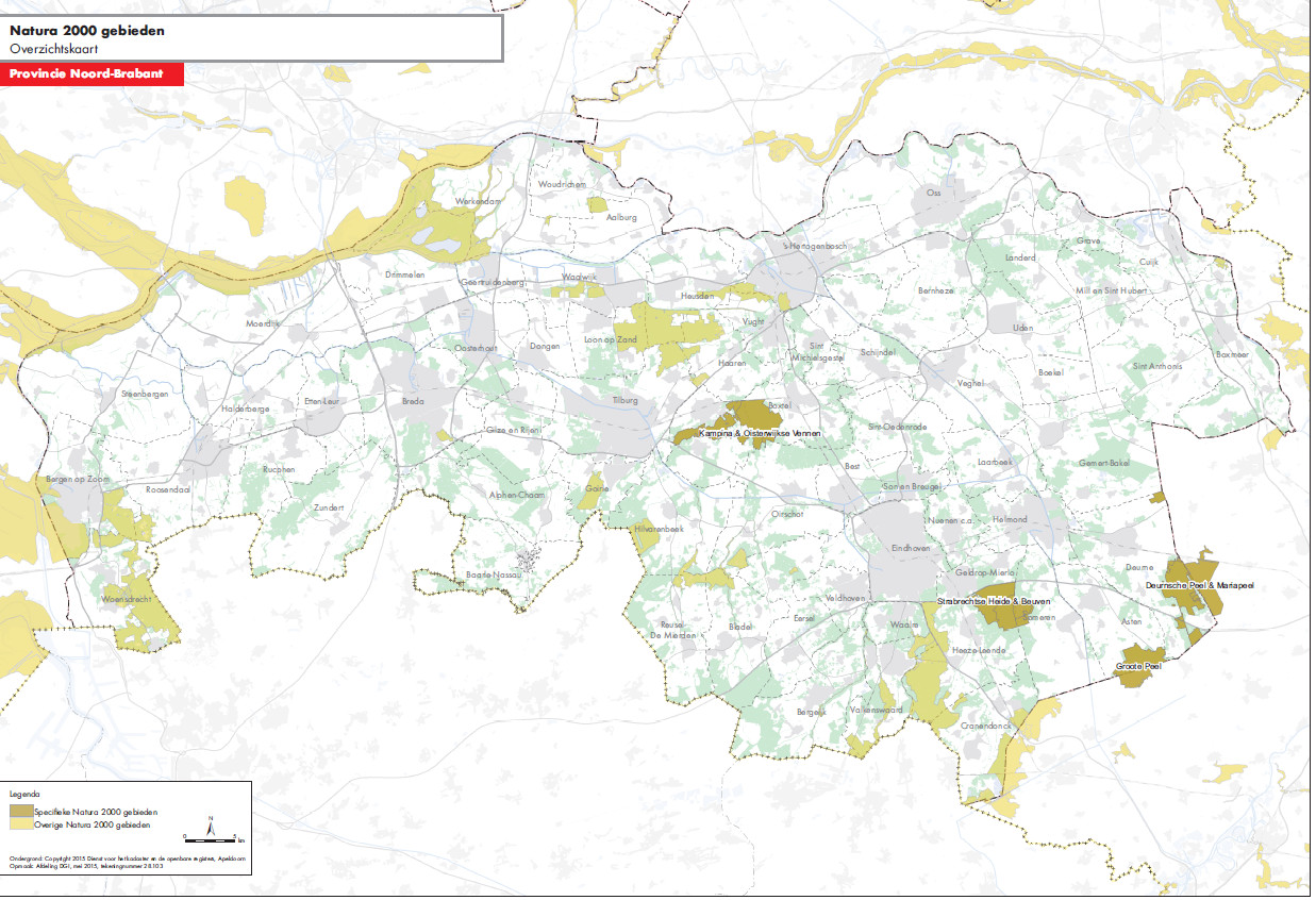 (Natura2000 – gebieden in Brabant)