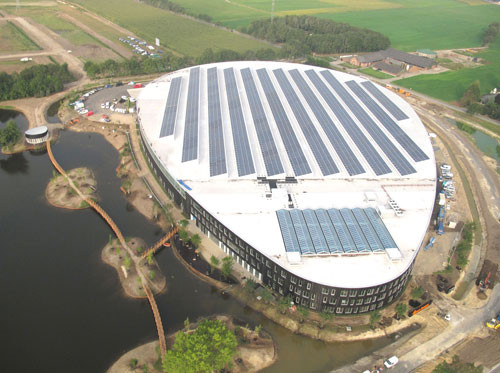 De Venco campus in Eersel staat bekend om zijn grote aantal PV-panelen op het dak