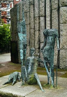 Het Famine Memorial in Dunlin