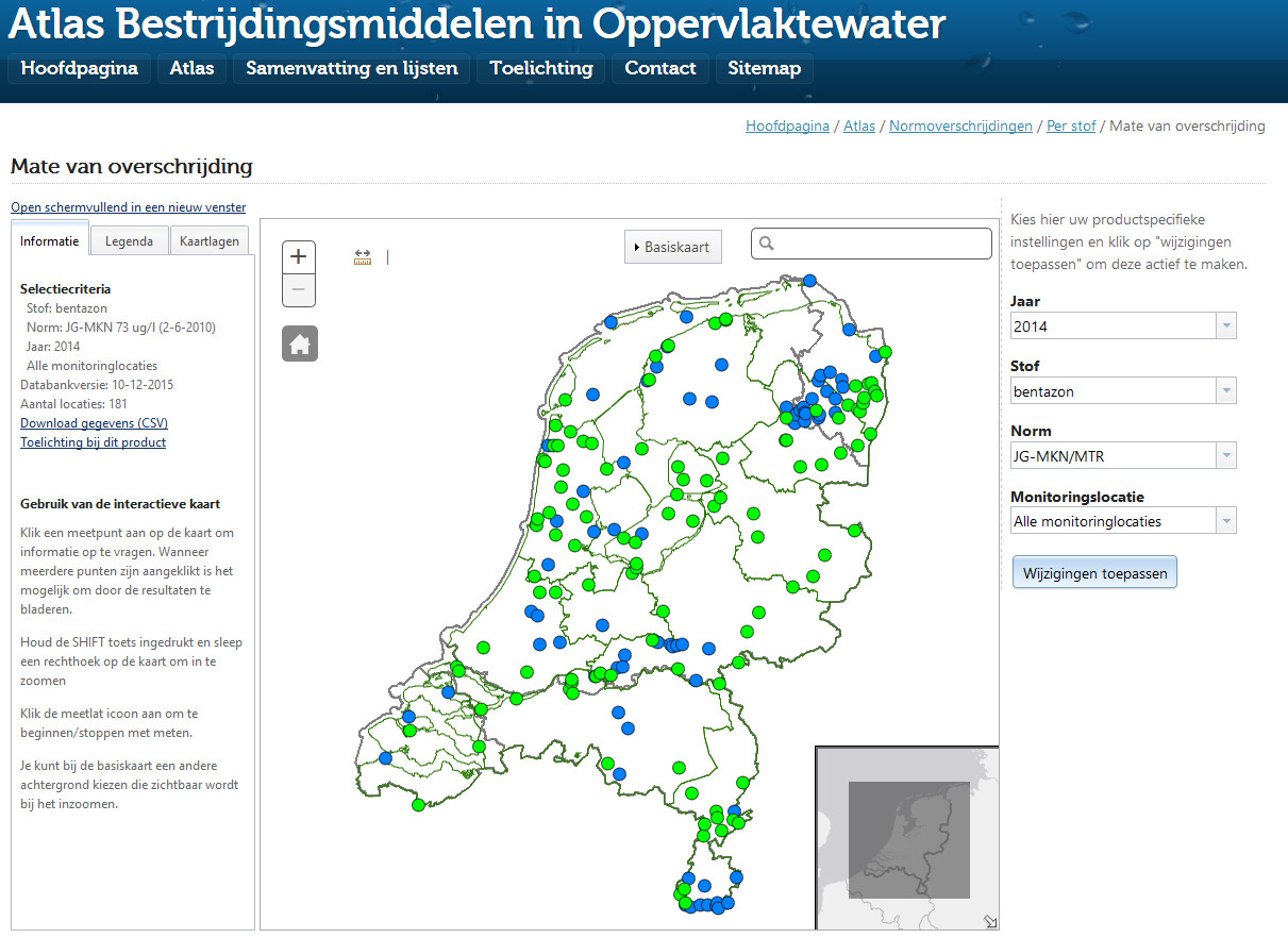 verspreiding bentazon nederland 2014_atlas